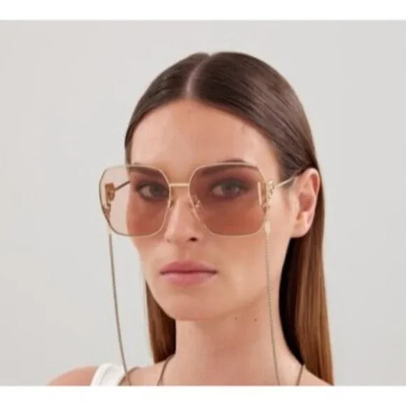 NEW GUCCI GG1207SA 001 GOLD/PINK WOMEN SUNGLASSES GUCCI - Picture 1 of 12